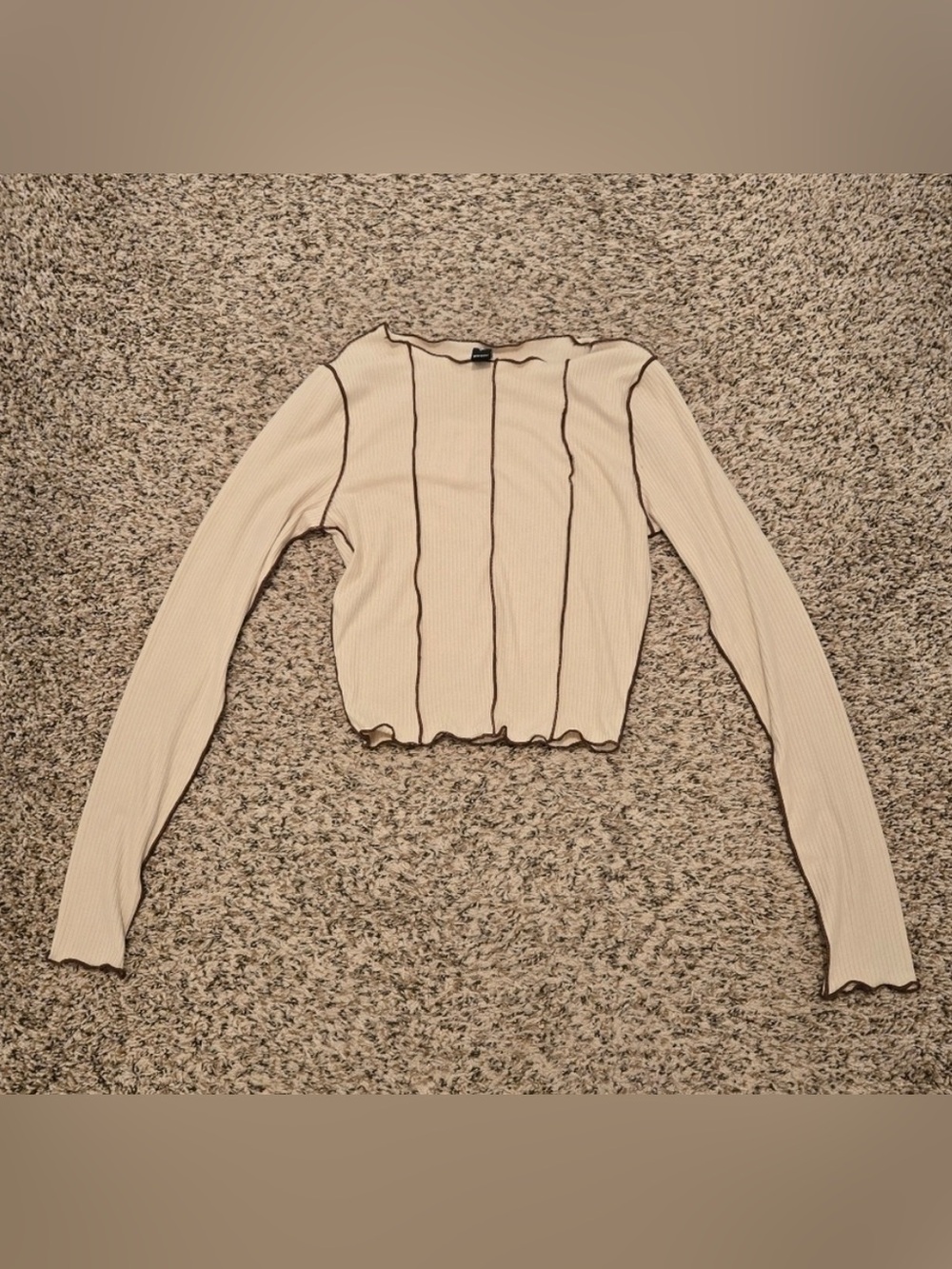 Windsor Ribbed Long-Sleeve Crop Top
